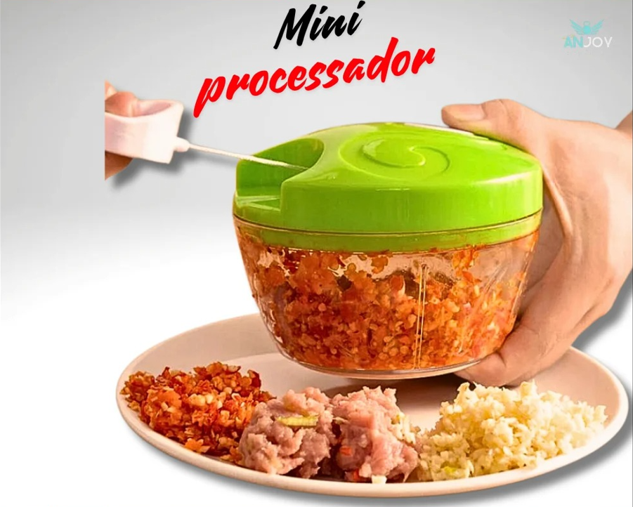 Mini Processador Triturador de Alimentos 3 Laminas 500 ml