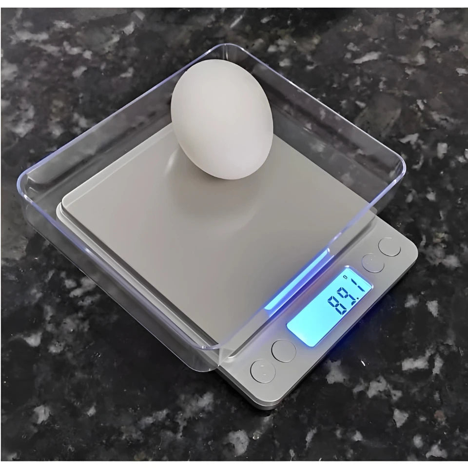 Balança Digital Portátil de Precisão – Ideal para Cozinha, Uso Químico e Nutricional